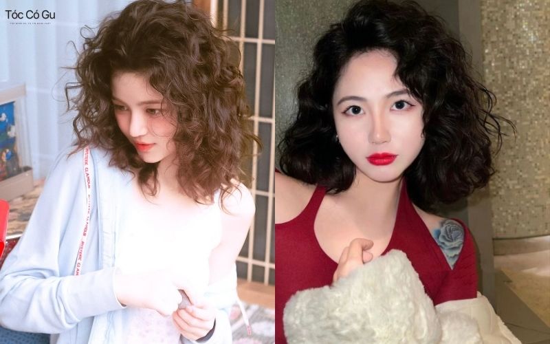 Kiểu tóc xoăn hippie ngắn ngang vai