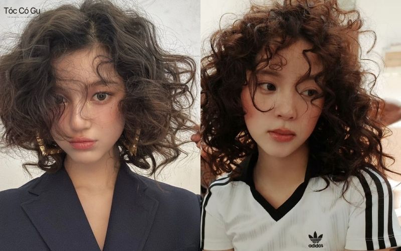 Mẫu tóc hippie ngắn dập xù phồng hợp tóc mỏng
