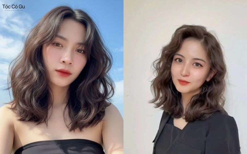 15+ kiểu tóc ngang vai đẹp hack tuổi, trẻ trung, hot nhất 2026 Tóc xoăn sóng lơi tự nhiên dài ngang vai