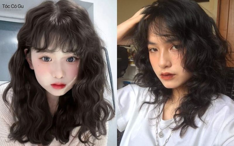 15+ kiểu tóc ngang vai đẹp hack tuổi, trẻ trung, hot nhất 2026 Kiểu tóc nữ ngang vai xoăn hippie cá tính