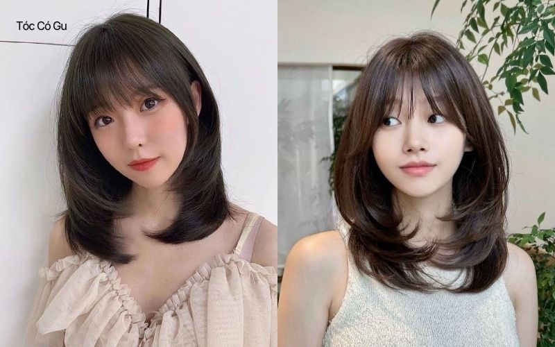 Tóc uốn phồng ngang vai