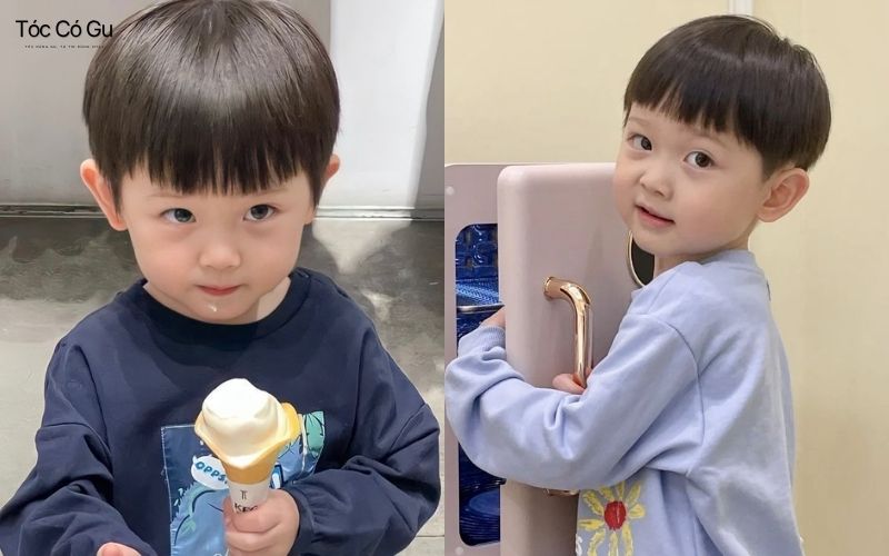 Kiểu tóc đầu nấm cho bé trai 3 tuổi đáng yêu