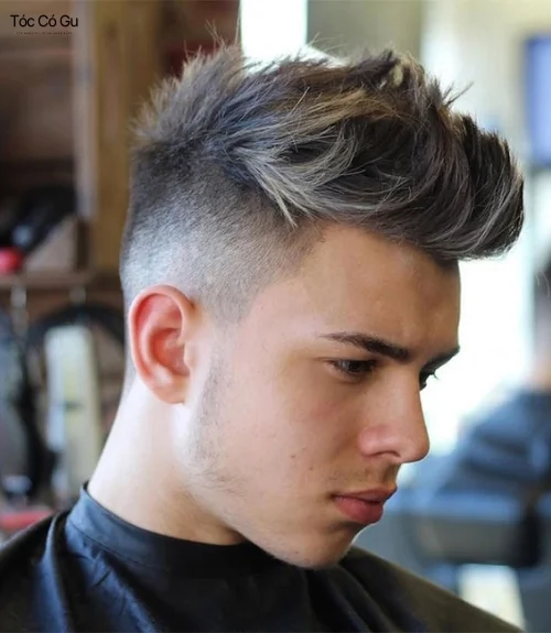 Textured Quiff: Kiểu tóc nam phồng tự nhiên hot hiện nay Textured quiff nam cho gương mặt tròn thêm cân đối