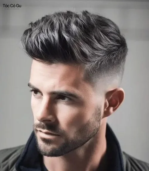 Textured Quiff: Kiểu tóc nam phồng tự nhiên hot hiện nay Kiểu tóc textured quiff giúp gương mặt dài