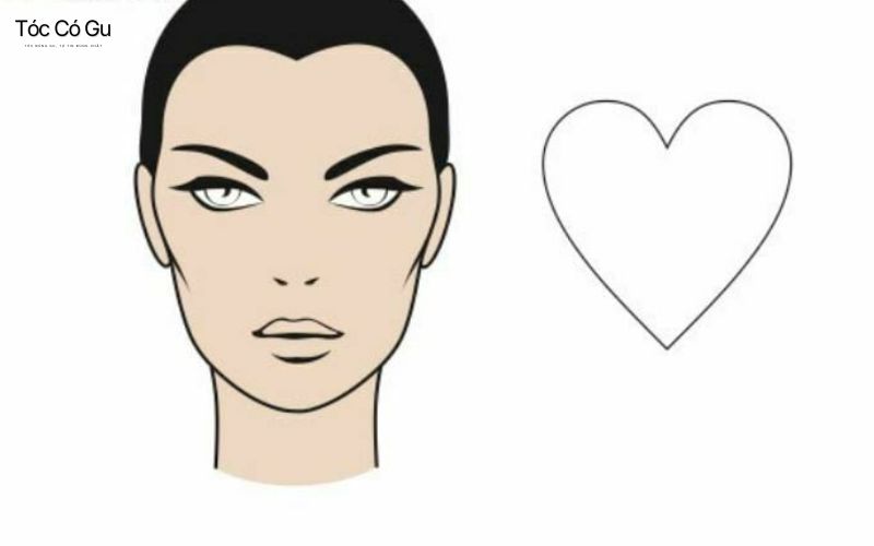 Khuôn mặt trái tim nam nổi bật với trán rộng và cằm thon gọn