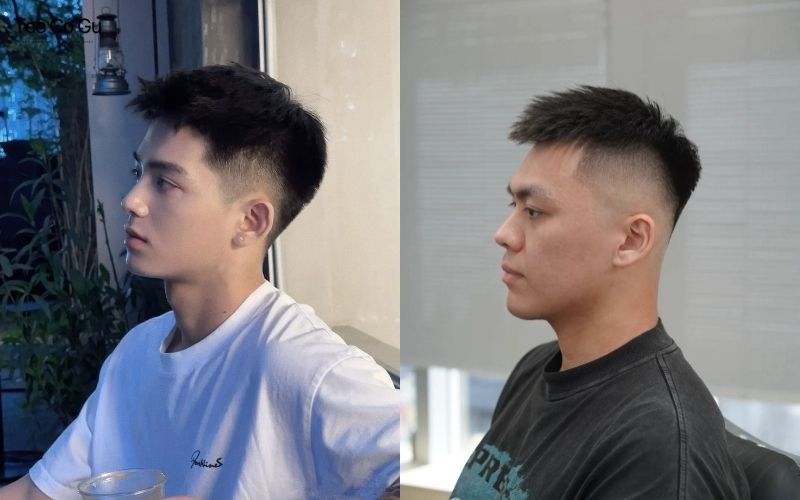 10+ kiểu tóc cho nam mặt to giúp gọn mặt chuẩn soái ca Kiểu tóc vuốt dựng (Short Spiky) cho nam mặt béo