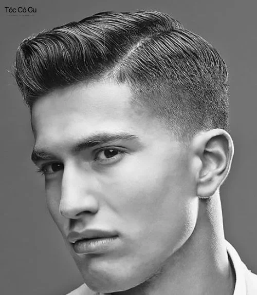 Kiểu tóc Classic Quiff cho nam trán thấp