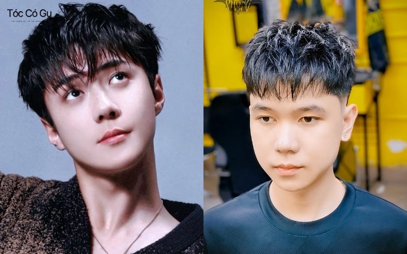 Kiểu tóc Textured Layer cho nam mặt tròn béo