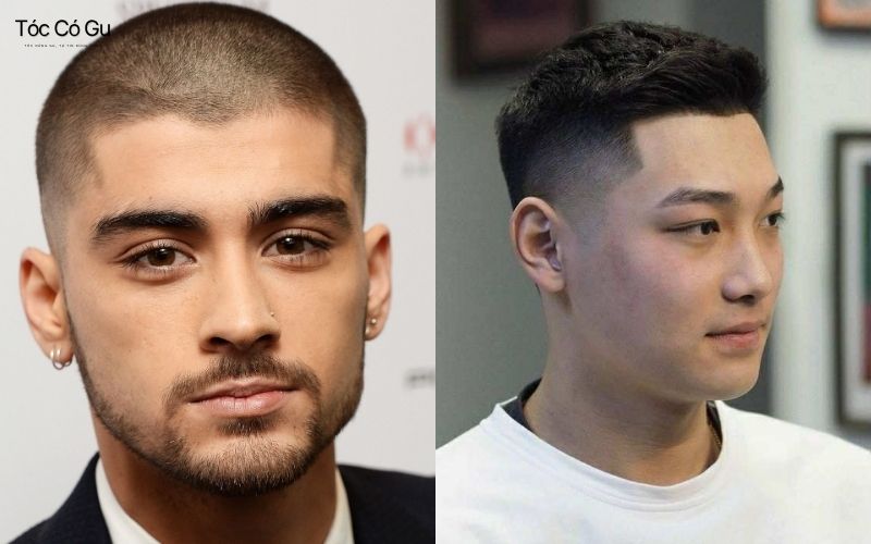12+ kiểu tóc nam ngắn mặt tròn đẹp, nam tính, hot trend hiện nay Kiểu tóc High Fade với Buzz Cut cho nam mặt to