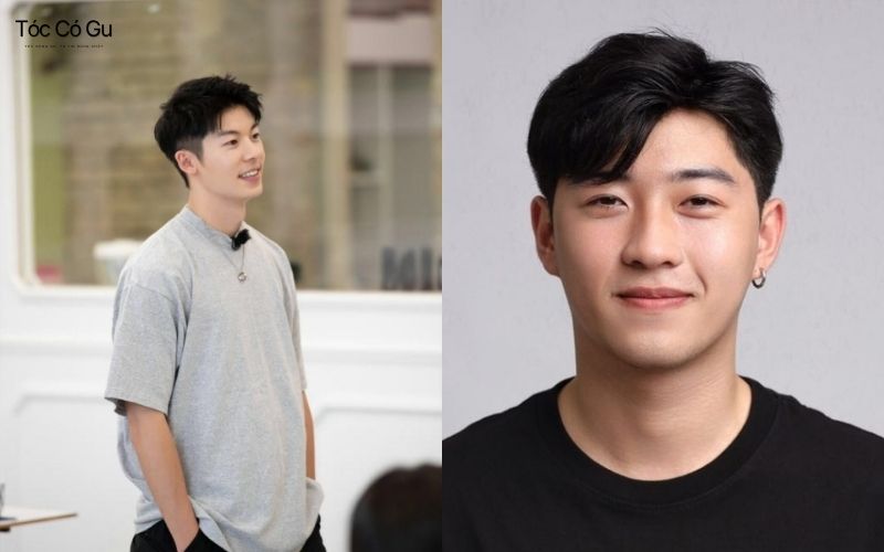 12+ kiểu tóc nam ngắn mặt tròn đẹp, nam tính, hot trend hiện nay Side Part ngắn (7/3 hoặc 6/4) cho nam mặt tròn béo