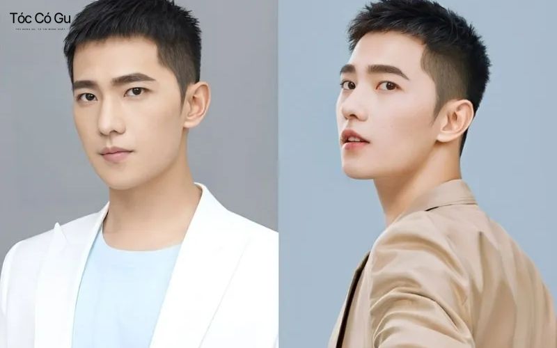 Buzz Cut có mái cho nam trán cao mạnh mẽ