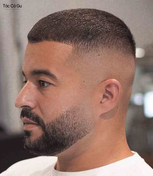 Tóc Buzz Cut hợp tóc nam trán chữ M chưa lùi quá sâu