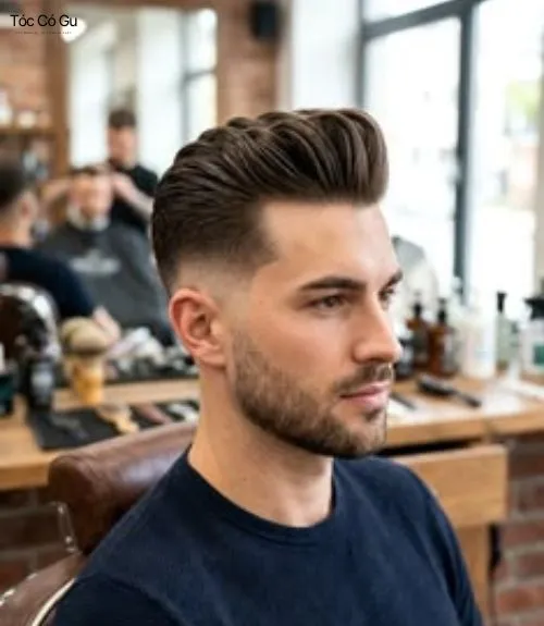 Classic Pompadour cho nam 2 xoáy