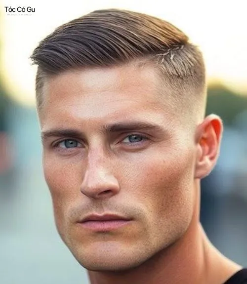 Tóc Side Part là gì? Top 10 kiểu tóc Side Part quốc dân hiện nay Nam giới để tóc Side Part ngắn, phần mái vuốt lệch gọn gàng và hai bên fade sát.