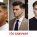 Tóc Side Part là gì? Top 10 kiểu tóc Side Part quốc dân hiện nay Ba nam giới với các kiểu tóc Side Part gọn gàng, vuốt phồng và chia ngôi rõ nét.
