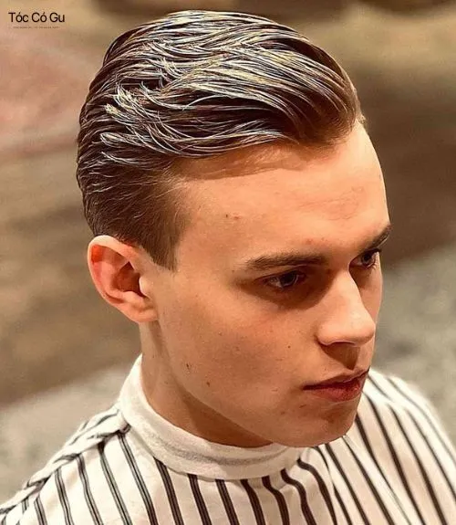 Tóc Wet Look là gì? Bí quyết tạo kiểu tóc ướt thời thượng Tóc Wet Look slick back được vuốt bóng gọn gàng.