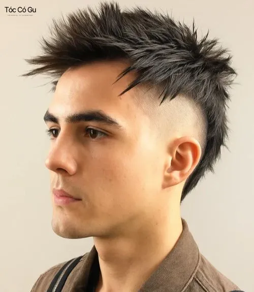 Faux Hawk: Kiểu tóc nam đẹp cá tính, năng động được yêu thích Spiky với phần tóc vuốt dựng mạnh mẽ và đầy cá tính