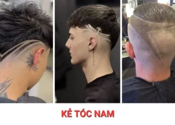 Tổng hợp các mẫu kẻ tóc nam nghệ thuật ở gáy và hai bên.