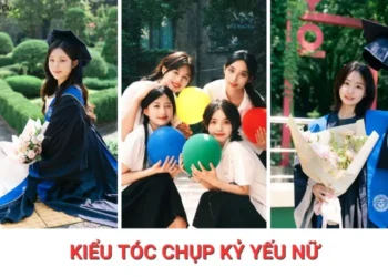10 kiểu tóc chụp kỷ yếu nữ đẹp, siêu xinh cho ngày lễ tốt nghiệp Kiểu tóc chụp kỷ yếu nữ phù hợp sẽ giúp nàng tự tin hơn khi lên hình, tôn gương mặt và giữ được vẻ xinh xắn trong ngày tốt nghiệp. Nếu bạn đang phân vân nên để tóc xõa, buộc nửa đầu, uốn nhẹ hay tết tóc, bài viết này từ Tóc Có Gu sẽ gợi ý 10 kiểu tóc đẹp, dễ ứng dụng và cực ăn ảnh. Top các kiểu tóc chụp kỷ yếu nữ vừa hot trend vừa xinh xắn Một kiểu tóc phù hợp sẽ giúp nàng lên hình tự nhiên, tôn đường nét gương mặt và dễ phối với áo dài, váy trắng hoặc đồng phục trong ngày chụp kỷ yếu. Tóc dài uốn sóng lơi Hàn Quốc kết hợp mái bay Tóc dài uốn sóng lơi Hàn Quốc kết hợp mái bay là lựa chọn rất được yêu thích khi chụp kỷ yếu nhờ vẻ mềm mại, nữ tính và cực kỳ ăn ảnh. Phần tóc uốn nhẹ tạo độ bồng bềnh tự nhiên, trong khi mái bay giúp gương mặt trông thanh thoát, dịu dàng hơn. Kiểu tóc này đặc biệt hợp với áo dài, váy trắng hoặc concept chụp nhẹ nhàng ngoài trời. Kiểu tóc dài thẳng chẻ ngôi Kiểu tóc dài thẳng chẻ ngôi mang lại vẻ đẹp tối giản, trong trẻo và trưởng thành. Phần tóc được duỗi mượt hoặc giữ thẳng tự nhiên, kết hợp ngôi giữa hoặc ngôi lệch nhẹ để tạo cảm giác gọn gàng, thanh lịch. Đây là kiểu tóc phù hợp với nàng thích phong cách nữ sinh nhẹ nhàng, không quá cầu kỳ nhưng vẫn nổi bật trên ảnh kỷ yếu. Tóc uốn xoăn sóng buộc cao Tóc uốn xoăn sóng buộc cao giúp tổng thể diện mạo trông năng động, tươi tắn và rạng rỡ hơn. Phần đuôi tóc được uốn xoăn nhẹ, khi buộc cao sẽ tạo hiệu ứng bồng bềnh, giúp gương mặt sáng và trẻ trung. Kiểu tóc này rất hợp với những concept chụp vui vẻ, nhí nhảnh cùng bạn bè hoặc những nàng muốn khoe đường nét gương mặt rõ hơn. Tóc búi thấp chụp kỷ yếu nữ Tóc búi thấp chụp kỷ yếu nữ là kiểu tóc thanh lịch, nhẹ nhàng và rất hợp với áo dài. Phần tóc được búi gọn ở sau gáy, có thể kết hợp vài lọn tóc buông nhẹ hai bên để tạo cảm giác mềm mại hơn. Kiểu tóc này phù hợp với nàng thích vẻ đẹp nền nã, trưởng thành và muốn giữ tổng thể chỉn chu trong suốt buổi chụp. Tóc buộc nửa đầu thắt ruy băng Tóc buộc nửa đầu thắt ruy băng là kiểu tóc vừa ngọt ngào vừa nữ tính, rất hợp với concept chụp kỷ yếu trong trẻo. Phần tóc phía trên được buộc nhẹ, kết hợp ruy băng trắng, đen hoặc pastel để tạo điểm nhấn xinh xắn. Kiểu tóc này đặc biệt phù hợp khi diện áo dài, váy trắng hoặc trang phục học sinh. Tóc ngắn mái thưa chụp kỷ yếu Tóc ngắn mái thưa chụp kỷ yếu mang lại vẻ ngoài trẻ trung, đáng yêu và rất dễ lên hình. Phần mái thưa giúp gương mặt trông mềm mại hơn, trong khi độ dài tóc ngang cằm hoặc ngang vai tạo cảm giác gọn gàng, năng động. Đây là lựa chọn phù hợp với những nàng thích phong cách tự nhiên, nhẹ nhàng nhưng vẫn nổi bật. Tóc đuôi gà mái bay buộc cao Tóc đuôi gà mái bay buộc cao giúp nàng trông tươi tắn, năng động và rạng rỡ hơn trong từng khung hình. Phần tóc được buộc cao gọn gàng, kết hợp mái bay ôm nhẹ hai bên mặt để tạo hiệu ứng thanh thoát. Kiểu tóc này rất hợp với các concept chụp ngoài trời, chụp nhóm bạn hoặc những bộ ảnh có tinh thần trẻ trung, vui vẻ. Kiểu tết tóc dễ thương cho bộ ảnh tốt nghiệp Kiểu tết tóc dễ thương luôn là lựa chọn được nhiều nàng yêu thích khi chụp ảnh tốt nghiệp. Tóc có thể được tết một bên, tết hai bên hoặc tết nửa đầu để tạo cảm giác nữ tính, trong sáng và đáng yêu. Khi kết hợp thêm nơ, kẹp tóc hoặc hoa nhỏ, tổng thể sẽ càng nổi bật và hợp không khí kỷ yếu hơn. Tóc uốn xoăn xù mì bồng bềnh Tóc uốn xoăn xù mì bồng bềnh là kiểu tóc dành cho những nàng muốn bộ ảnh kỷ yếu có điểm nhấn cá tính hơn. Những lọn tóc xoăn nhỏ giúp mái tóc trông dày, nổi bật và rất ăn ảnh, đặc biệt khi chụp với váy vintage hoặc concept nàng thơ. Tuy nhiên, nàng nên tạo độ xoăn vừa phải để tổng thể vẫn mềm mại, không bị quá già. Tóc ngắn uốn cụp mái thưa Hàn Quốc Tóc ngắn uốn cụp mái thưa Hàn Quốc mang đến vẻ ngoài nhẹ nhàng, xinh xắn và dễ thương đúng chuẩn nữ sinh. Phần đuôi tóc được uốn cụp ôm mặt, kết hợp mái thưa giúp gương mặt trông nhỏ gọn và trẻ trung hơn. Kiểu tóc này rất hợp với áo dài, sơ mi trắng hoặc các concept chụp kỷ yếu đơn giản, trong trẻo. Chọn kiểu tóc chụp kỷ yếu nữ theo khuôn mặt Mỗi dáng mặt sẽ phù hợp với một cách tạo kiểu khác nhau. Khi chọn kiểu tóc chụp kỷ yếu nữ, nàng nên ưu tiên những mẫu tóc giúp tôn đường nét tự nhiên, che nhẹ khuyết điểm và giữ tổng thể hài hòa khi lên hình. Kiểu tóc chân ái cho nữ mặt tròn, má bầu Với nàng có gương mặt tròn hoặc má bầu, nên ưu tiên những kiểu tóc có độ rơi nhẹ hai bên má để tạo cảm giác gương mặt thon gọn hơn. Tóc uốn sóng lơi, tóc mái bay, tóc buộc nửa đầu hoặc tóc xõa uốn phồng chân tóc đều là lựa chọn rất hợp. Khi tạo kiểu, nàng có thể thả lơi vài lọn tóc hai bên mặt để che nhẹ phần má và giúp tổng thể mềm mại, nữ tính hơn. Kiểu tóc khắc phục khuyết điểm cho mặt dài, vuông góc cạnh Với gương mặt dài hoặc vuông góc cạnh, nàng nên chọn kiểu tóc giúp làm mềm đường nét và cân bằng chiều dài khuôn mặt. Tóc mái bay, mái thưa, tóc uốn sóng nhẹ hoặc tóc búi thấp thả lọn hai bên sẽ giúp gương mặt trông hài hòa hơn. Đặc biệt, phần mái nên được tạo độ cong tự nhiên để che nhẹ trán, làm mềm xương hàm và giúp ảnh kỷ yếu trông dịu dàng hơn. Cách cân bằng tỉ lệ cho khuôn mặt dài và trán cao Nếu nàng có khuôn mặt dài kèm trán cao, tóc mái thưa uốn nhẹ sẽ là lựa chọn rất đáng thử. Phần mái giúp rút ngắn cảm giác chiều dài gương mặt, trong khi các lọn tóc hai bên được uốn phồng nhẹ sẽ tạo độ rộng vừa phải, giúp tổng thể cân đối hơn. Nàng có thể kết hợp tóc xõa uốn sóng, tóc buộc thấp hoặc tóc buộc nửa đầu để vừa che khuyết điểm vừa giữ vẻ xinh xắn, tự nhiên khi chụp kỷ yếu. Bí quyết giữ nếp tóc kỷ yếu nữ bền đẹp suốt cả ngày dài Để mái tóc luôn xinh và giữ form ổn định từ lúc chụp ảnh cá nhân đến chụp nhóm, nàng nên chuẩn bị kỹ từ bước gội đầu, tạo kiểu đến mang theo vài món “cứu nguy” nhỏ trong ngày kỷ yếu. Gội đầu trước ngày chụp: Nên gội trước 1 ngày để tóc sạch nhưng vẫn có độ bám nếp tự nhiên, tránh gội sát giờ chụp khiến tóc quá mềm và nhanh xẹp. Sấy phồng chân tóc: Với tóc xõa, tóc mái bay hoặc tóc uốn sóng, phần chân tóc nên được sấy phồng nhẹ để mái tóc trông bồng bềnh hơn khi lên hình. Dùng sản phẩm giữ nếp vừa đủ: Có thể xịt keo nhẹ hoặc dùng mousse tạo phồng, nhưng không nên dùng quá nhiều vì dễ làm tóc bị cứng, bết và kém tự nhiên. Cố định tóc bằng kẹp tăm: Với tóc búi, tóc tết hoặc tóc buộc nửa đầu, nàng nên dùng thêm kẹp tăm nhỏ để giữ form chắc hơn, nhất là khi chụp ngoài trời. Mang theo lược mini và xịt dưỡng: Đây là hai món rất hữu ích để chỉnh lại tóc sau khi đội mũ tốt nghiệp, thay trang phục hoặc chụp dưới nắng lâu. Hạn chế chạm tay vào tóc liên tục: Việc vuốt tóc quá nhiều có thể khiến tóc nhanh bết, mất nếp và làm phần mái bị xẹp. Chọn kiểu tóc phù hợp thời tiết: Nếu chụp ngoài trời nắng nóng hoặc có gió, nàng nên ưu tiên tóc buộc nửa đầu, tóc búi thấp hoặc tóc tết để giữ nếp tốt hơn. Kiểu tóc chụp kỷ yếu nữ không chỉ giúp nàng xinh hơn khi lên hình mà còn góp phần lưu giữ trọn vẹn cảm xúc trong ngày tốt nghiệp. Tùy vào khuôn mặt, trang phục và concept chụp, bạn có thể chọn tóc uốn sóng lơi, tóc buộc nửa đầu, tóc búi thấp, tóc tết hoặc tóc ngắn mái thưa để có diện mạo thật rạng rỡ. Đừng quên tham khảo thêm các gợi ý từ Tóc Có Gu để chọn được kiểu tóc phù hợp và tự tin nhất trong ngày đặc biệt này.