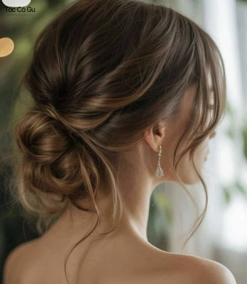 15+ kiểu tóc đi đám cưới cho nữ sang trọng, thu hút mọi ánh nhìn Kiểu tóc búi style Pháp