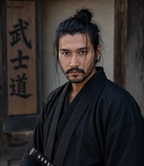 15+ kiểu tóc Man Bun đẹp phong trần, cực chất cho nam giới Kiểu tóc man bun phong cách Samurai mạnh mẽ.