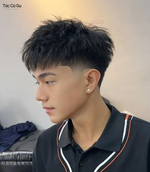 9 kiểu tóc Textured Fringe đẹp giúp chàng trẻ trung và cuốn hút Texture Fringe kết hợp Taper Fade cá tính