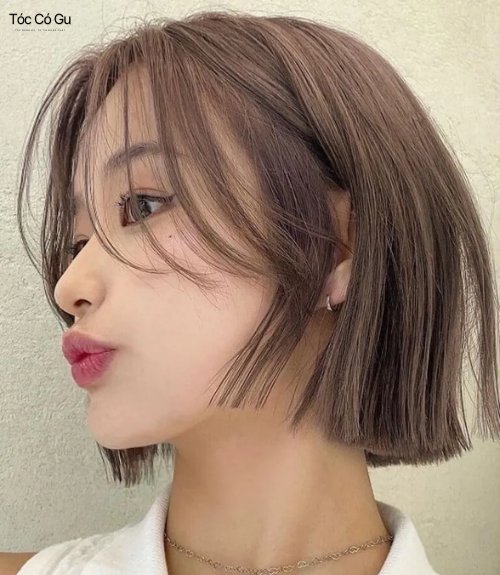 Kiểu tóc ngắn ép thẳng bóng mượt