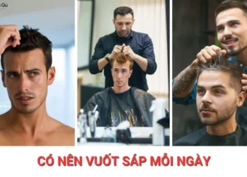 Nam giới tạo kiểu tóc minh họa chủ đề có nên vuốt sáp mỗi ngày