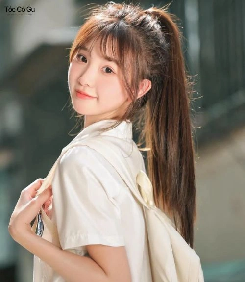 12+ kiểu tóc nữ Nhật Bản ngọt ngào, đang được giới trẻ săn lùng Tóc dài buộc đuôi ngựa kiểu Nhật