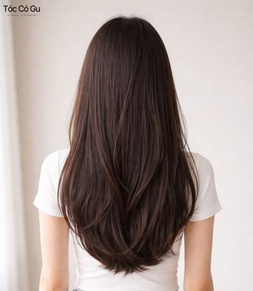12 kiểu tóc ngang bầu đẹp, trẻ trung và hợp mọi gương mặt Ảnh đằng sau mái tóc ngang bầu