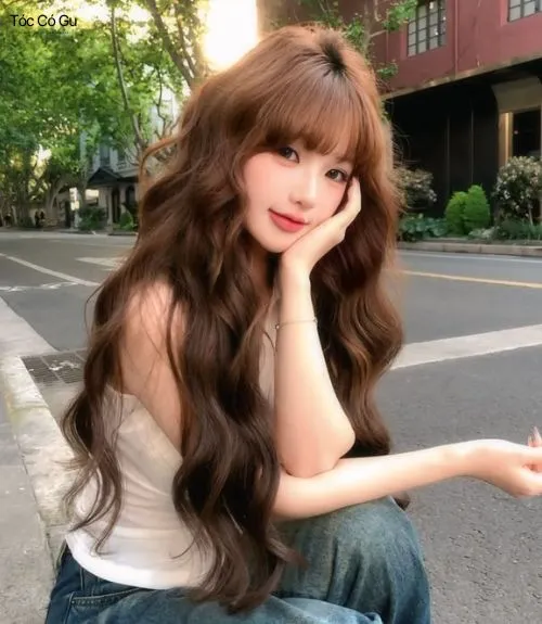 Top 12+ kiểu tóc uốn gợn sóng đẹp, trẻ trung và thời thượng Kiểu tóc uốn gợn sóng tóc dài