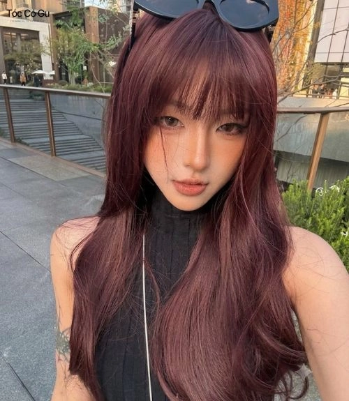 Nâu đỏ thời thượng tạo điểm nhấn cho tóc da ngăm
